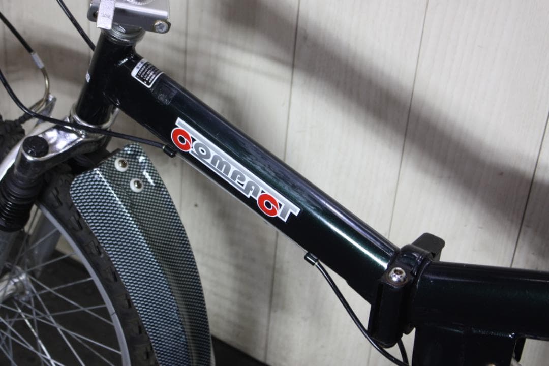 q*1様 折りたたみ自転車 アルミ 6段変速 黒