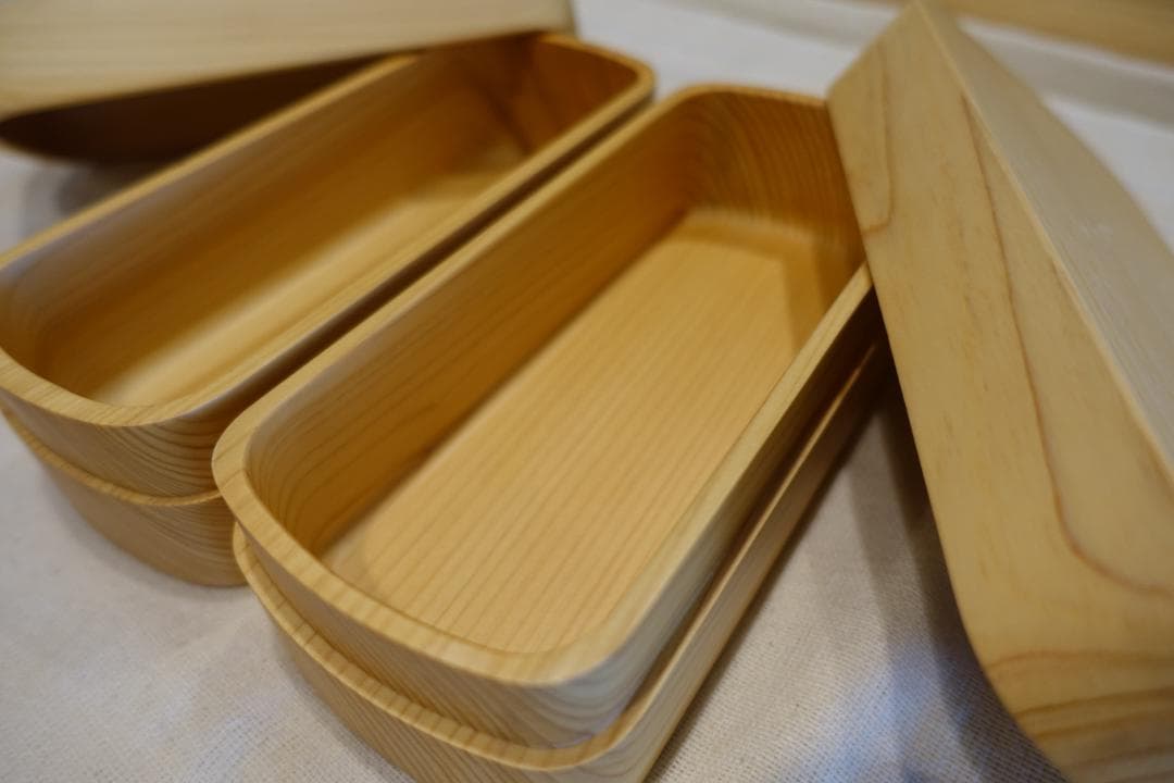 【2つセット】角田清兵衛商店 くりぬき 弁当箱【仕切なし】