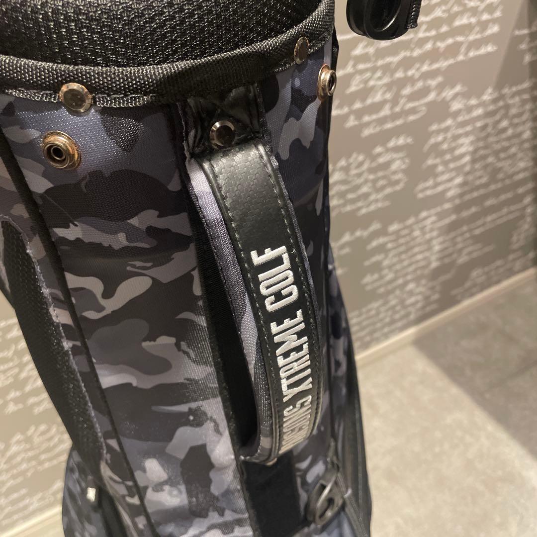 【良品】　PXGキャディバック 迷彩柄 スタンド機能 超軽量