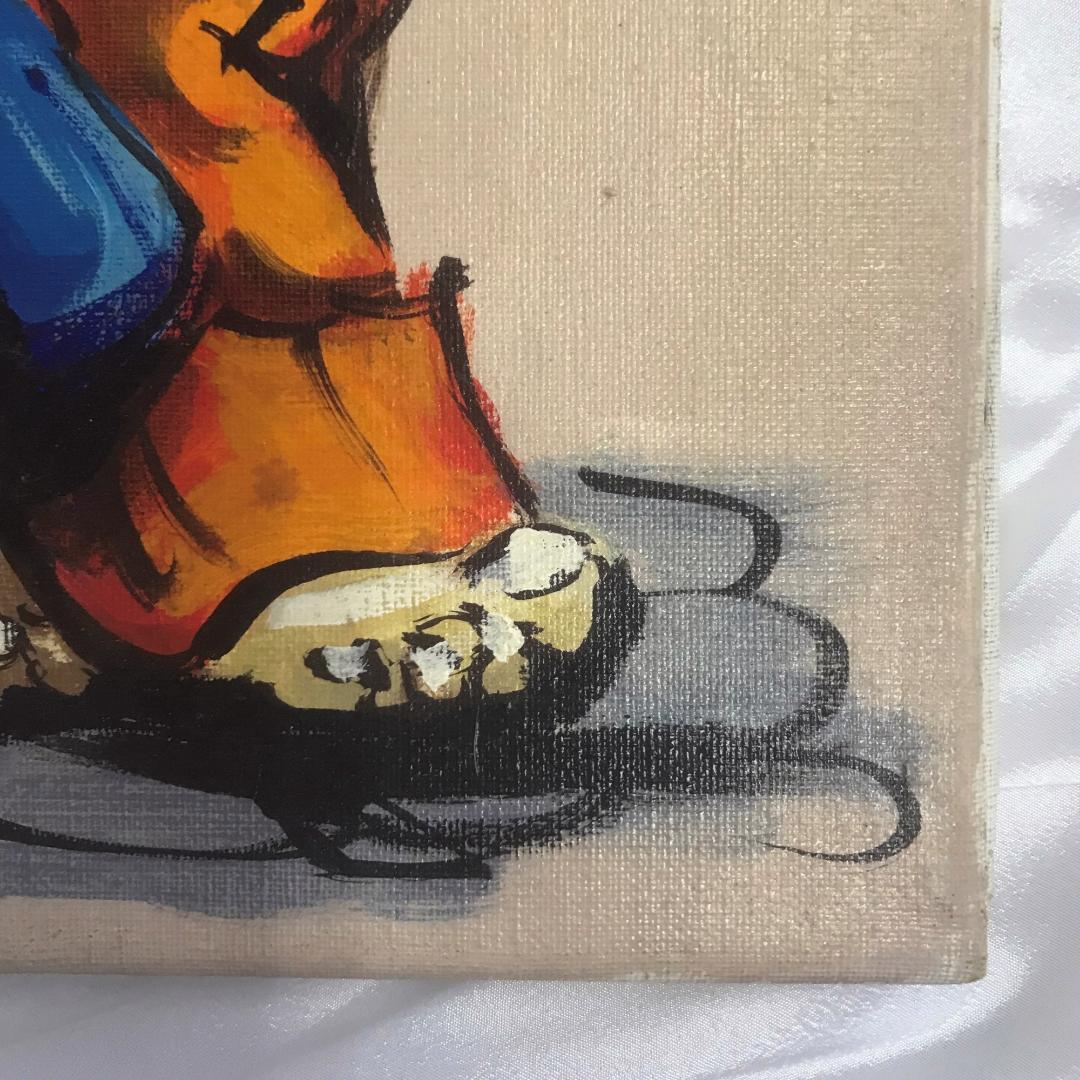 絵 女の子 男の子 作者不明 PARIS パリ 絵画 美術品 骨董品 ２枚セット