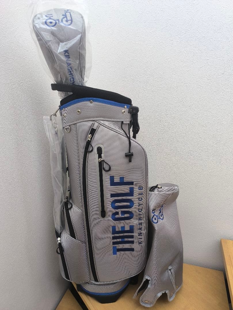 新品 専用1Wヘッドカバー付き★木梨サイクル キャディバッグ スタンド