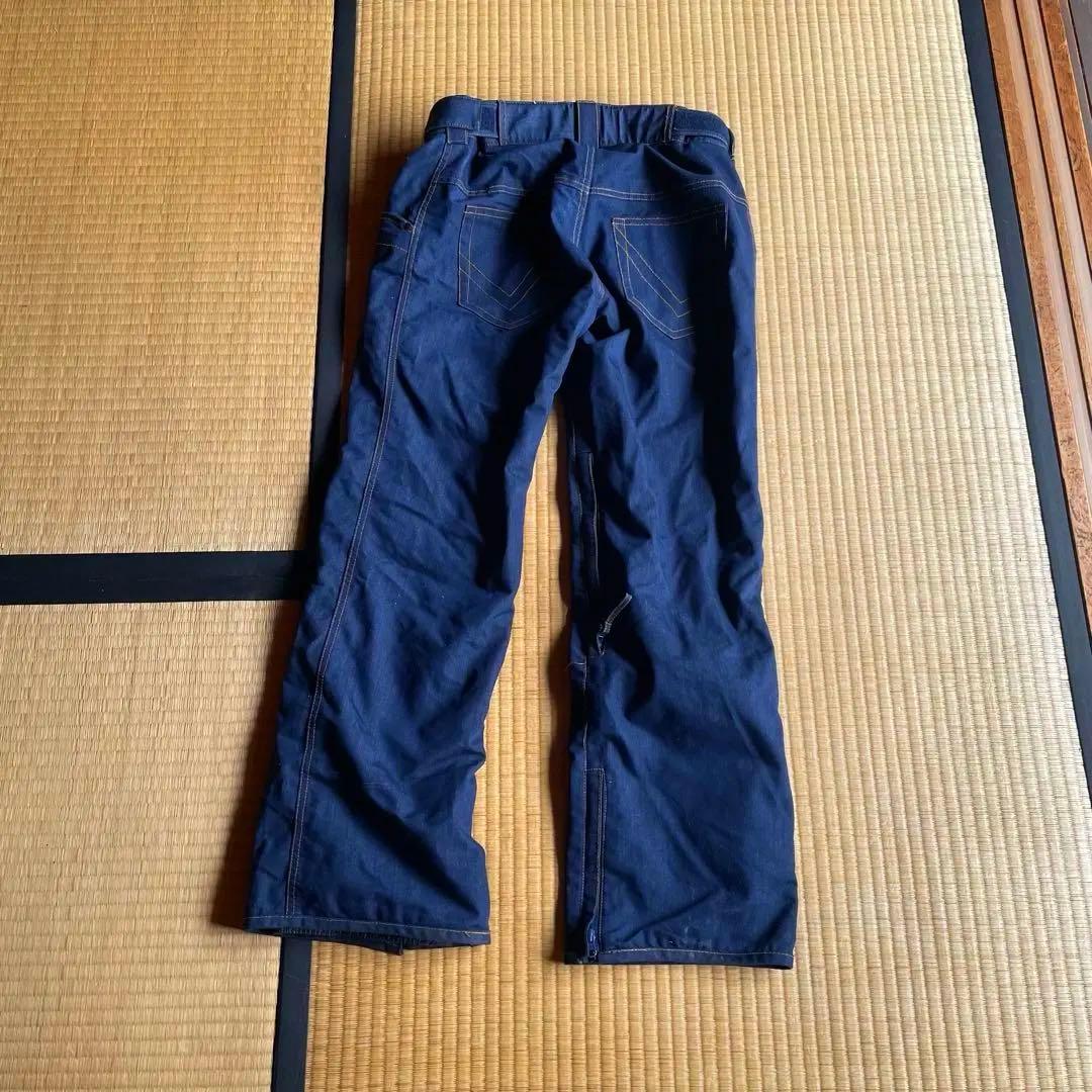 【お買い得】デニム地スノボウェア　スキーウェア　ジーンズ　ワイドパンツ