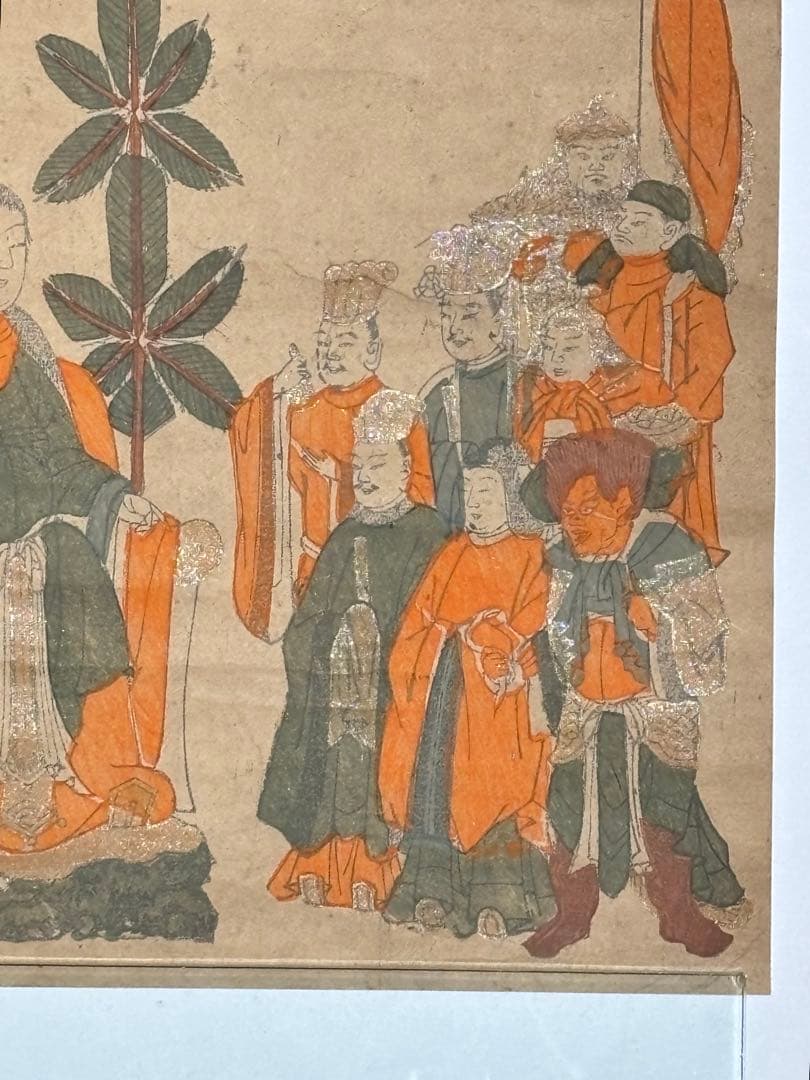「多賀大社 伊弉諾尊」彩色木版画 合羽刷り 1枚|木版刷り 多賀神社 神道