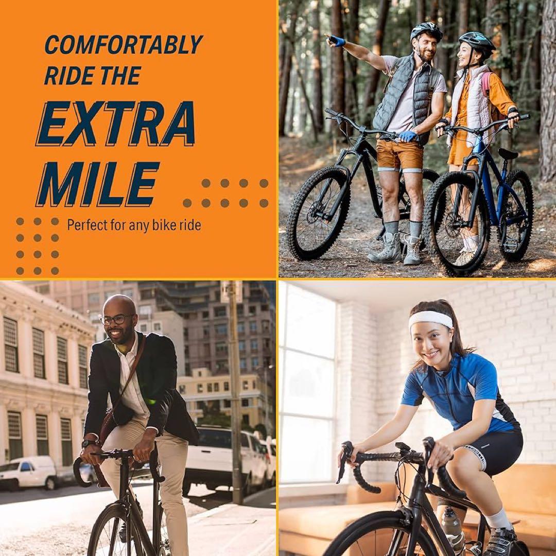 パッド入りWide自転車サドルユニバーサルフィットwithソフトクッション