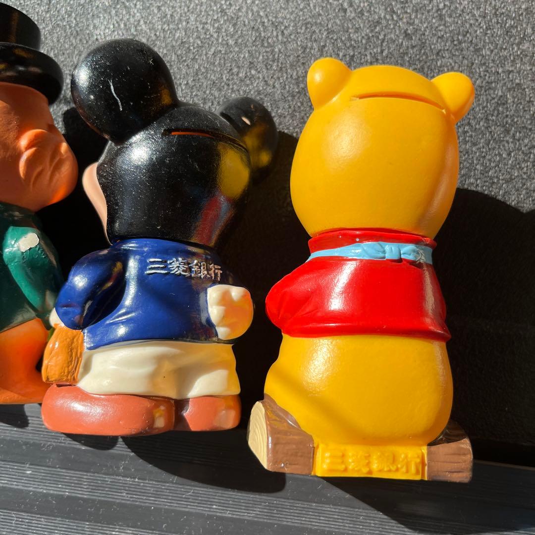 三菱銀行　ディズニーソフビ貯金箱レア