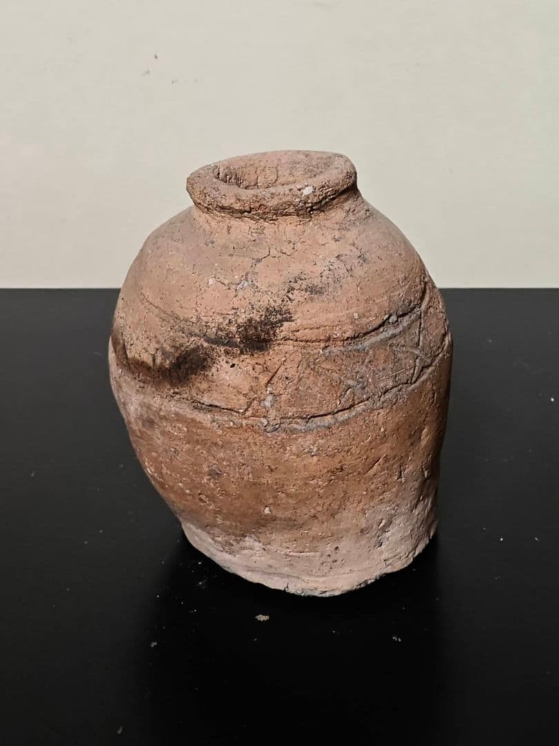 古信楽檜垣文蹲る　六古窯　古美術　花呼ぶ器　室町時代