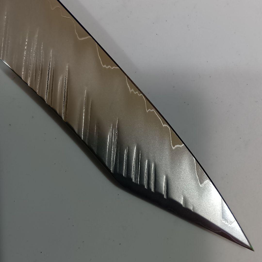 鬼反り切付型 V金10号 9層クラッド鋼 ペティナイフ 17cm 黒檀八角柄