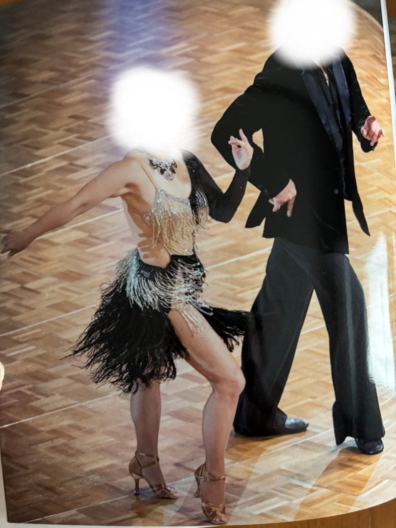 社交ダンスドレス フリンジ ビーズ装飾
