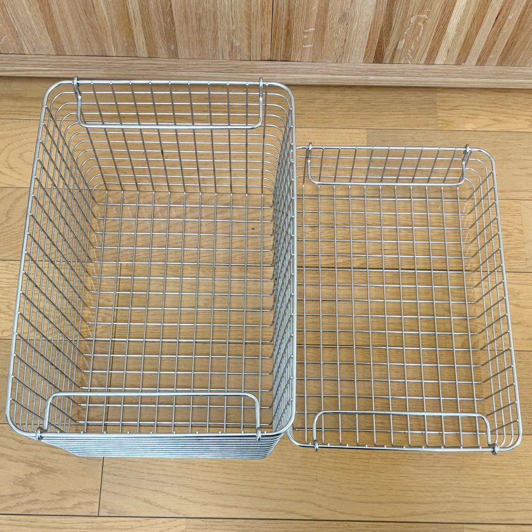 無印良品 ステンレスワイヤーバスケット 4点セット