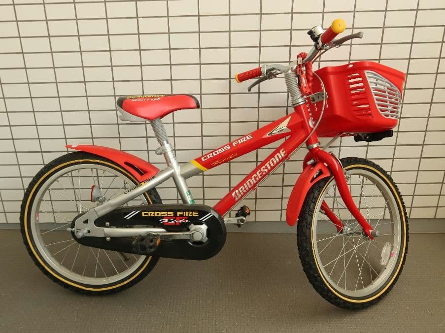 【ジャ⭐️】ブリヂストン クロスファイヤーキッズ 18型 レッド/シルバー