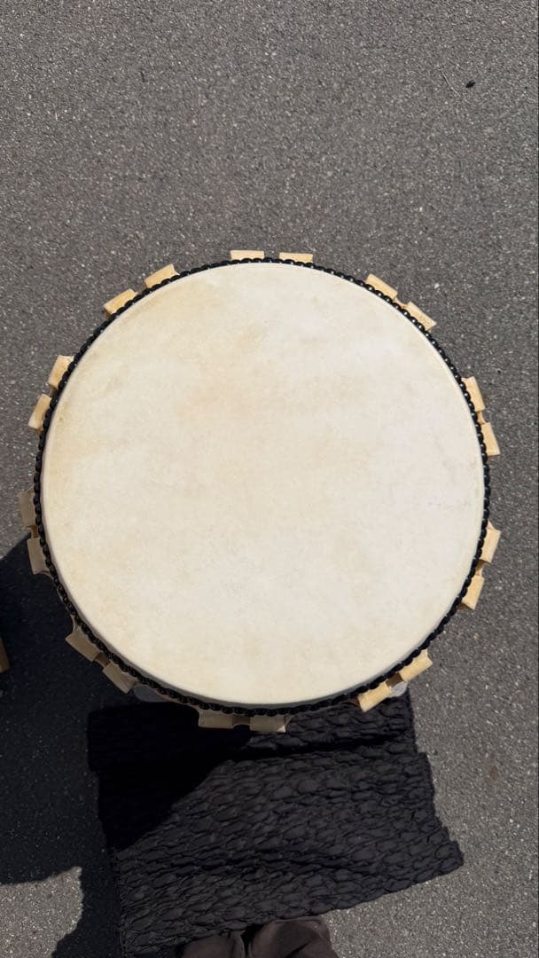 【引取り限定】和太鼓 集成材尺5直径約45cm②