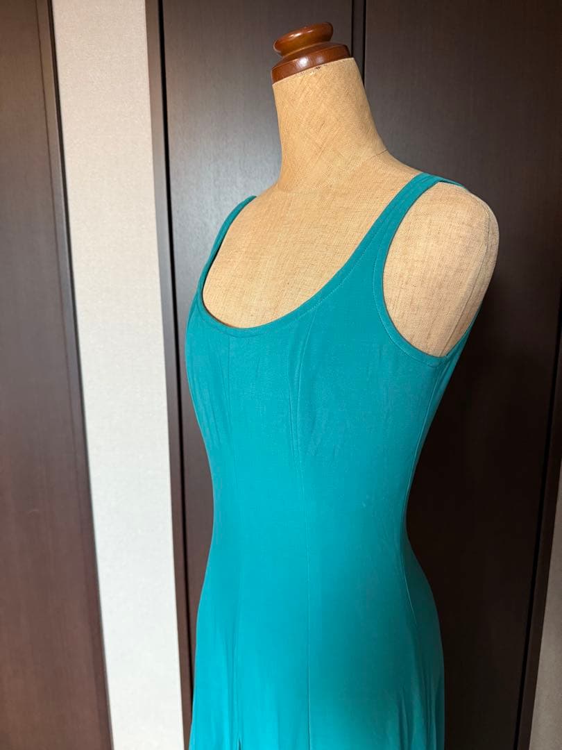 ソニアジョーンズ　フラメンコニットワンピース　ターコイズ 中古