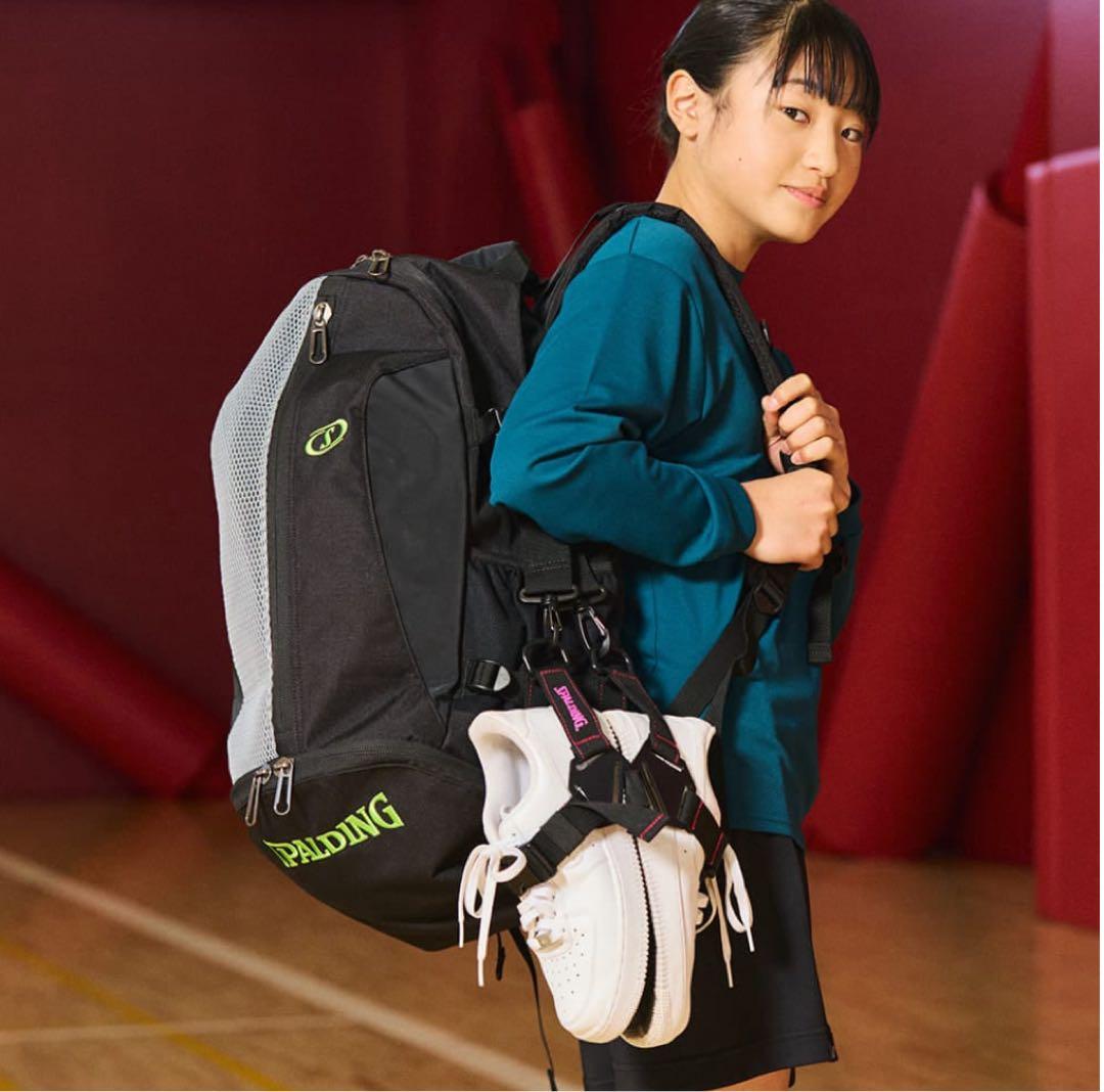 新品　スポルディング　ケイジャー　バスケリュック　グレー×グリーン
