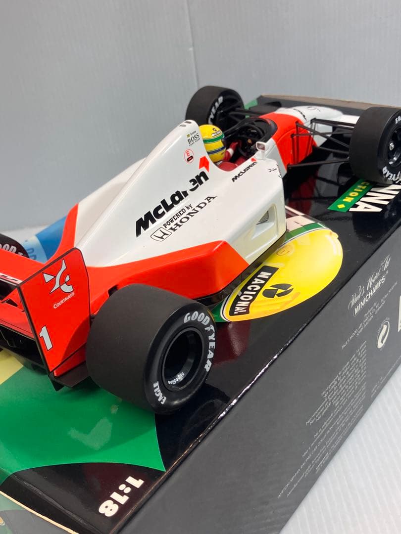 【激レア】1:18ミニチャンプス マクラーレンホンダ MP4/7 A.セナ #1