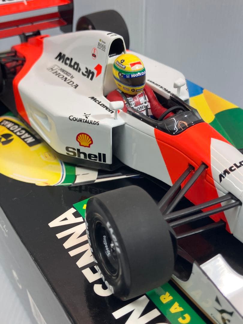 【激レア】1:18ミニチャンプス マクラーレンホンダ MP4/7 A.セナ #1
