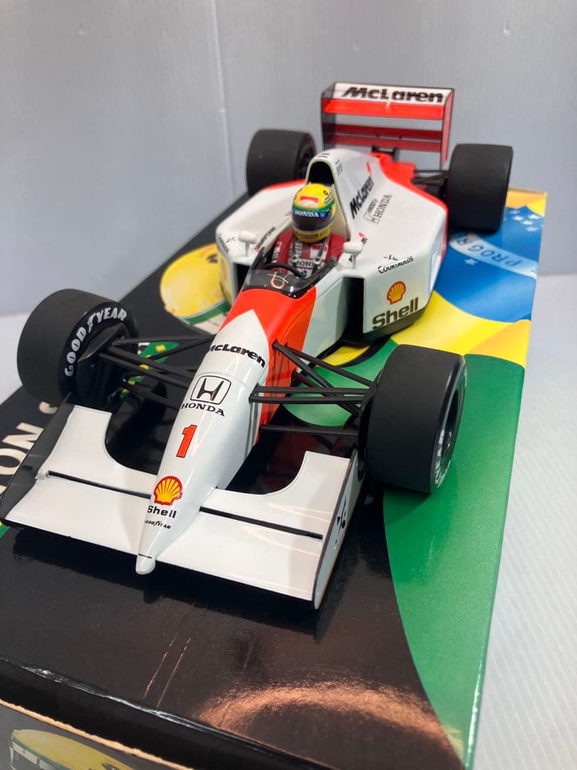 【激レア】1:18ミニチャンプス マクラーレンホンダ MP4/7 A.セナ #1
