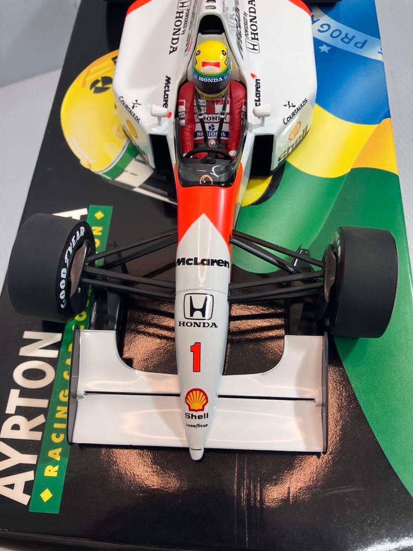 【激レア】1:18ミニチャンプス マクラーレンホンダ MP4/7 A.セナ #1