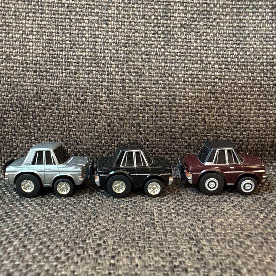 【美品】チョロQ Zero 日産プレジデント銀・黒・エンジ（箱なし）3台セット