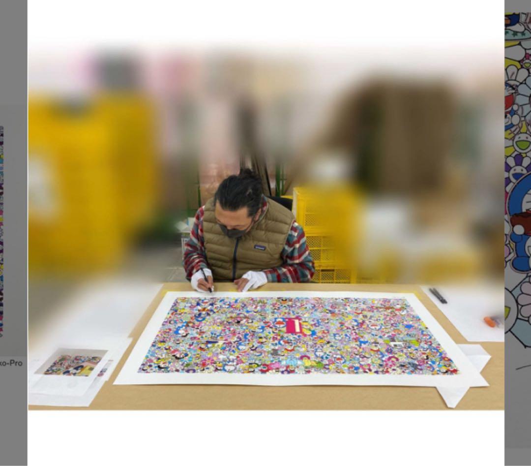 村上隆 記憶の中のドラえもん ED100 サイン入り シルクスクリーン 版画