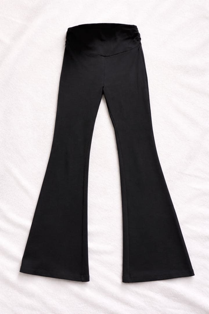 【美品】amateras フレア パンツレギンスXS ブラック