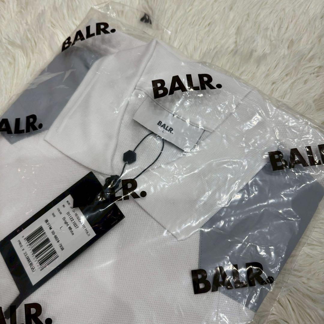 BALR. ボーラー　ポロシャツ　ゴルフウェア　Ｌ　白　ホワイト　半袖
