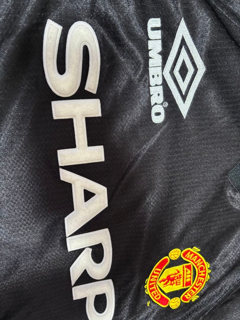 98 マンチェスターユナイテッド サード ユニフォームSHARP 黒 UMBRO