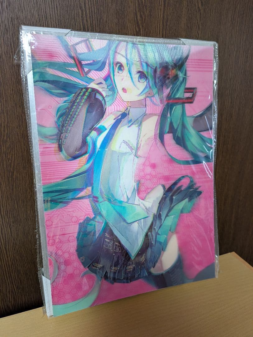 【未開封品】初音ミク　レンチキュラー仕様ハードポスター額縁付き