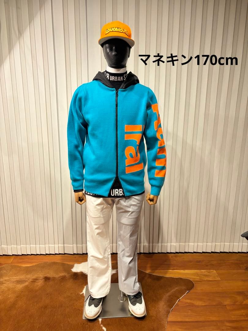 青色フリースジャケット ジップアップジャケット ゴルフウェア　アドミラル