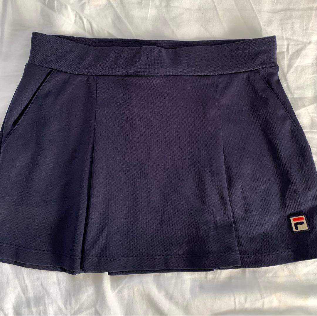 FILA フィラ テニス ウェア スコート セット XL ネイビー　ベージュ