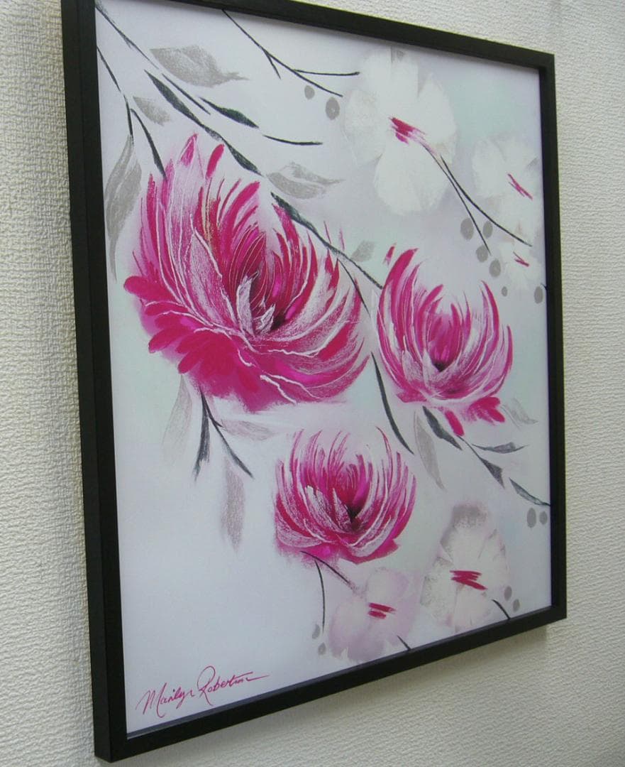 絵画 作者不詳 複製画 現代アート 赤い花