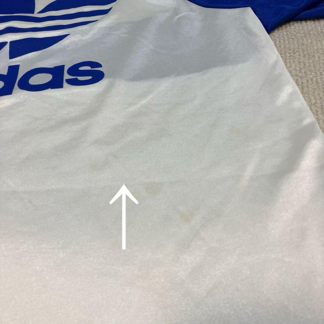 【L】old adidas 半袖シャツ　トレフォイルロゴ　トリコロール　マリノス