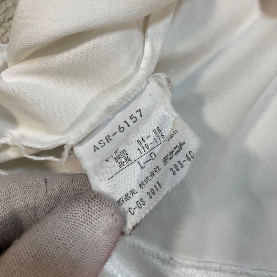 【L】old adidas 半袖シャツ　トレフォイルロゴ　トリコロール　マリノス