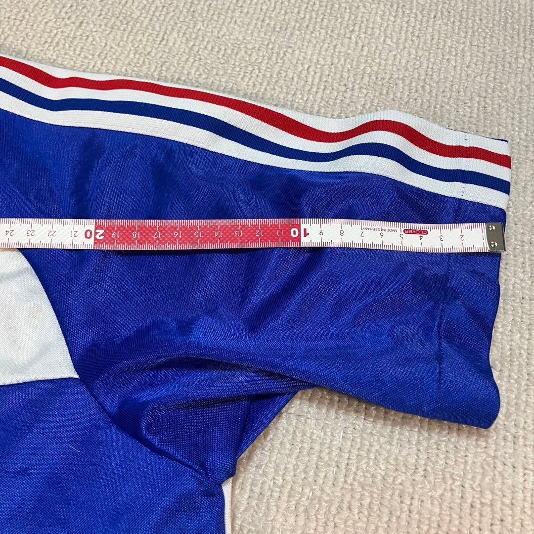 【L】old adidas 半袖シャツ　トレフォイルロゴ　トリコロール　マリノス