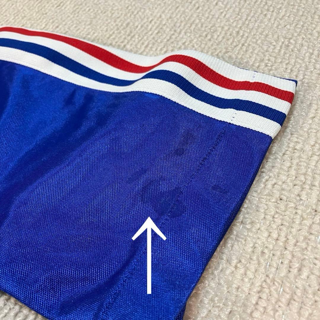 【L】old adidas 半袖シャツ　トレフォイルロゴ　トリコロール　マリノス