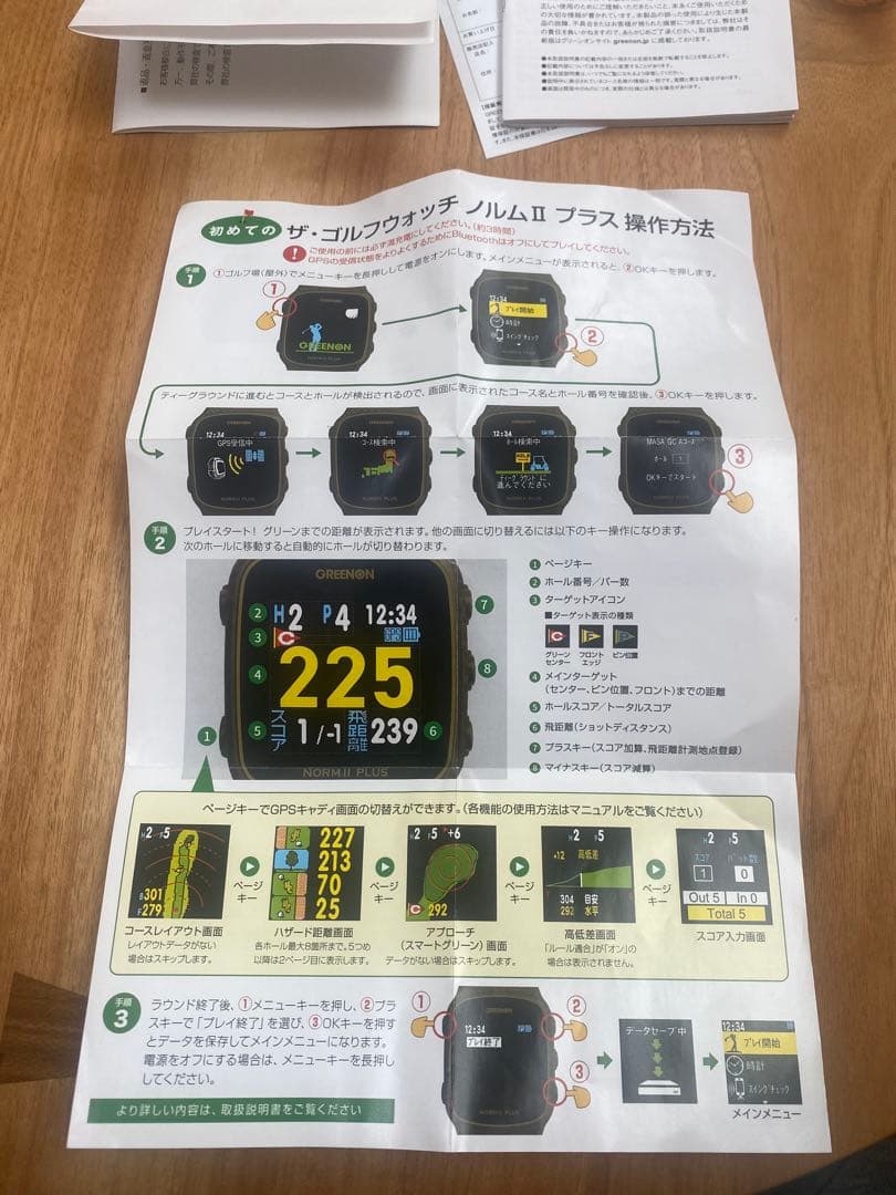 美品 GreenOn グリーンオン ノルムⅡプラス ブラック 距離計 GPS