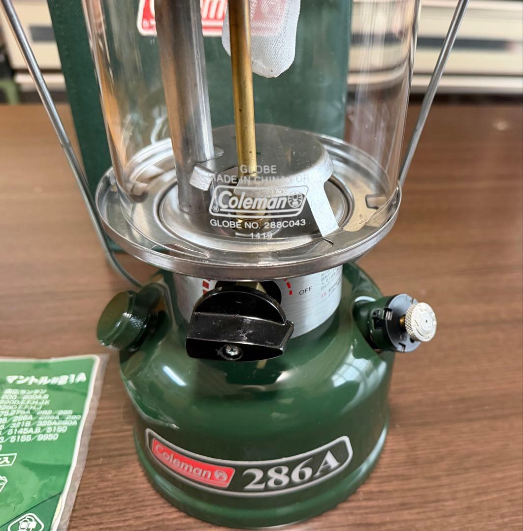 Coleman 286A ランタン グリーン➕純正ホワイトガソリン4L2缶