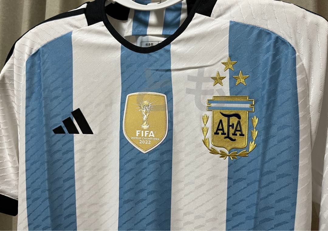 オーセンティック アルゼンチン代表 ユニフォーム Ｍサイズ スリースター メッシ
