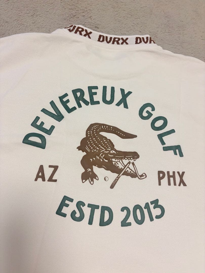 DEVEREUXGOLF CLASSIC LOGO RIB モックネッククロコT