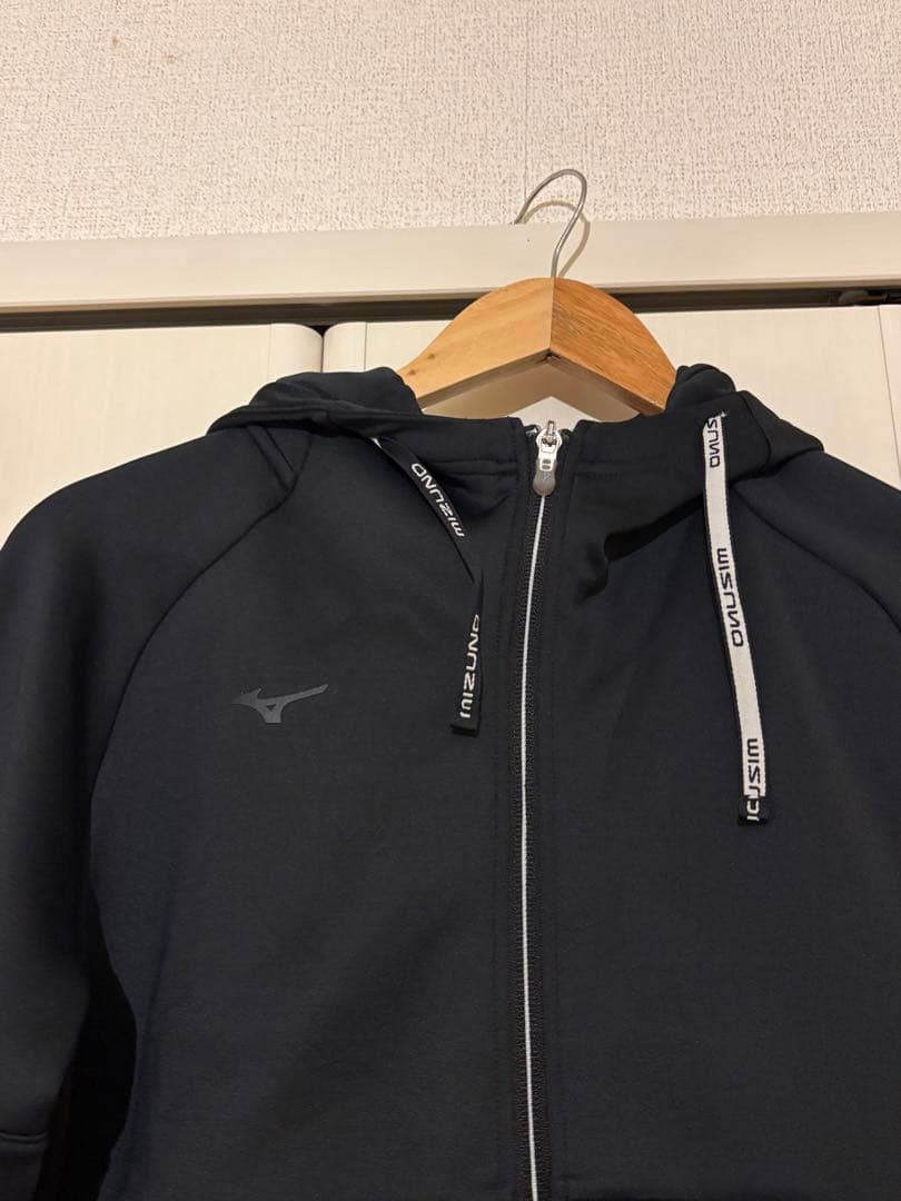 Mizuno フード付きジャケット ブラック