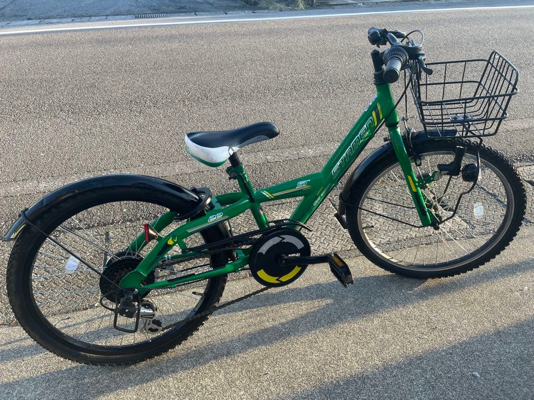 ジュニアスポーツ用グリーン自転車　ステイメン　岐阜県西濃直接渡しのみ