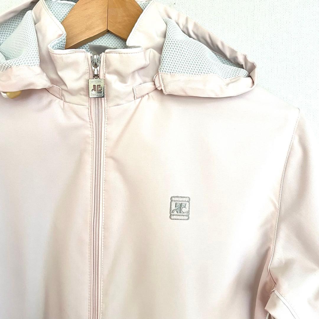 美品【courreges/クレージュスポーツ】DIAPLEX ×ピンク パーカー