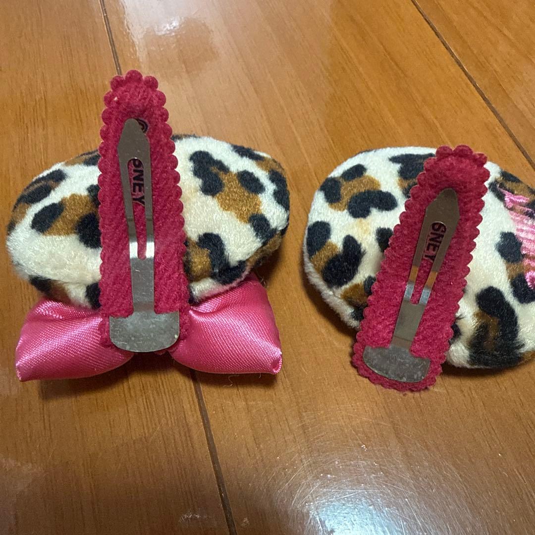 【即日発送】ディズニーリゾート　ヘアピン　豹柄　ヒョウ柄　ミニー