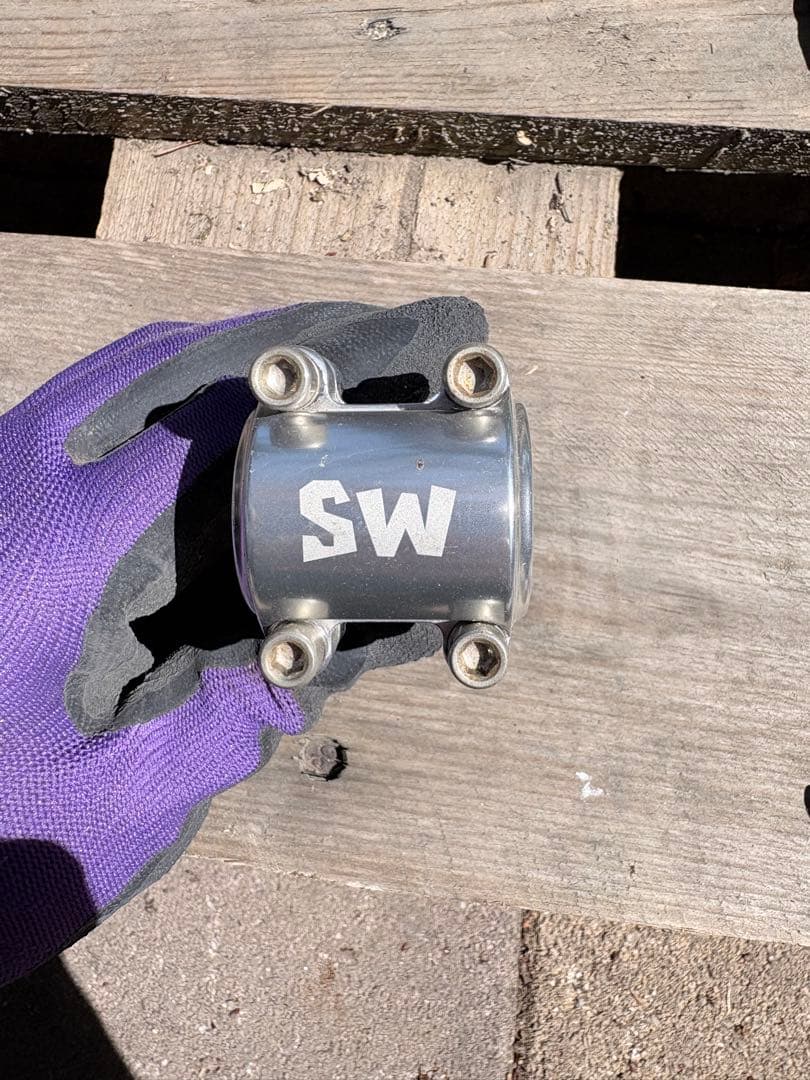 Sim Works 50mm クロモリ ステム シルバー
