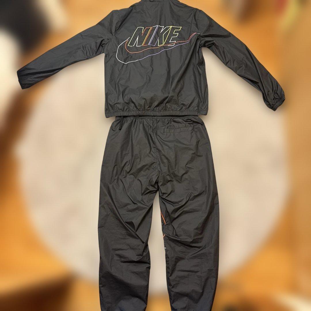 Nike ブラック ナイロンジャージ セットアップ