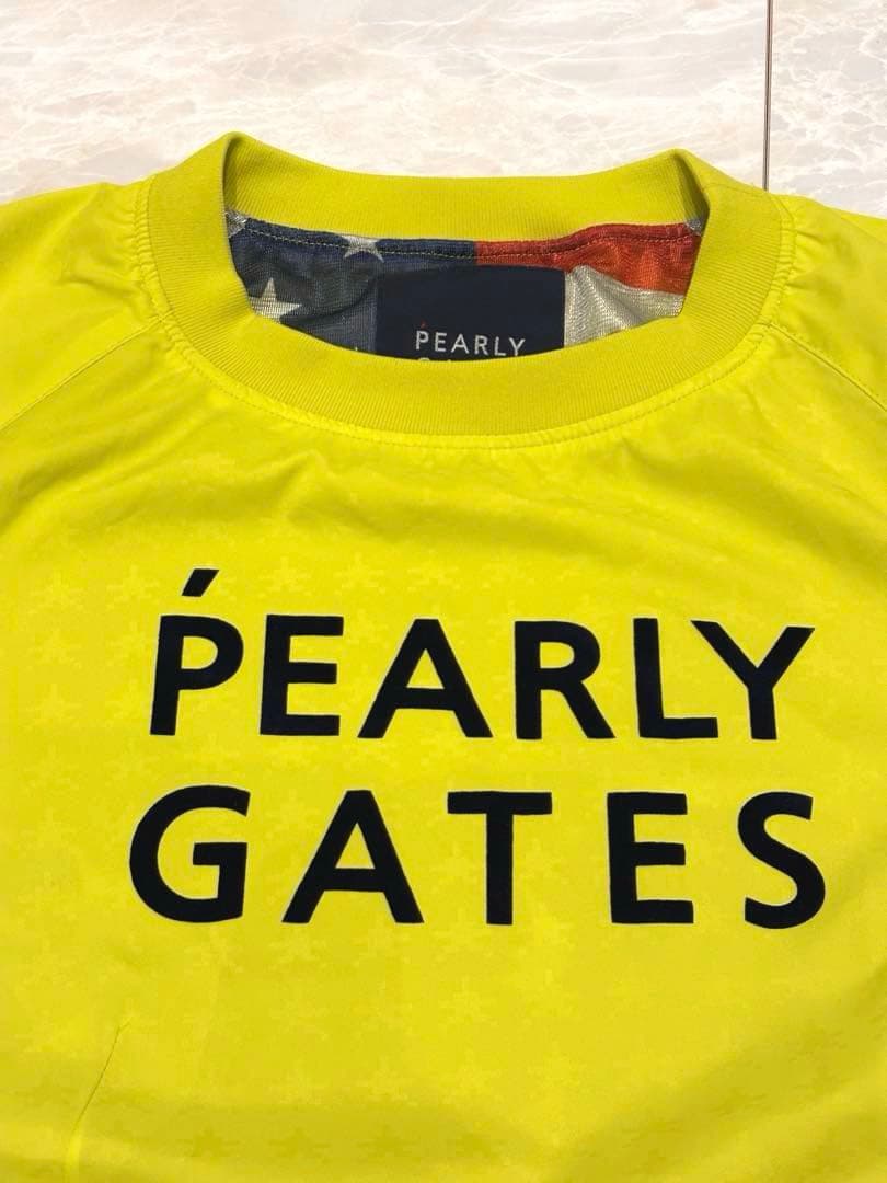 美品　PEARLY GATES スニードジャック長袖　3 ライム　裏地星条旗