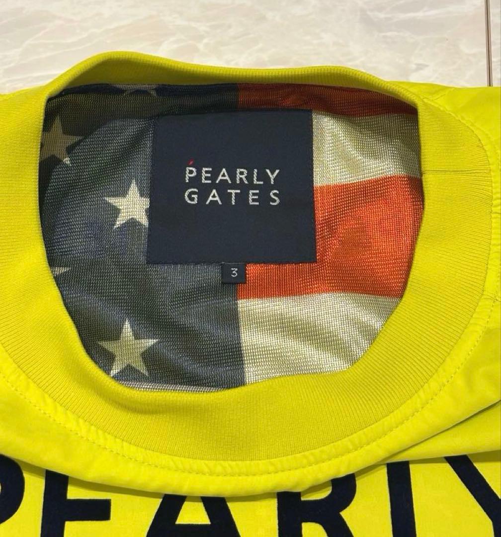 美品　PEARLY GATES スニードジャック長袖　3 ライム　裏地星条旗
