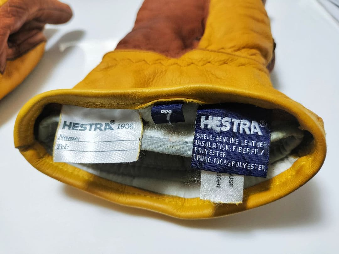Hestra 3フィンガー　レザー グローブ サイズ7