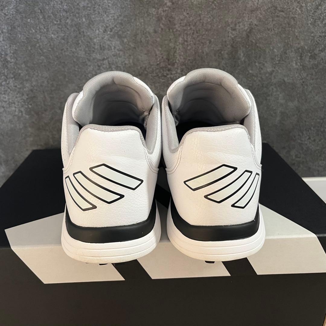 美品★adidasゴルフシューズ BOA 24.5cm 白×黒 スパイクレス