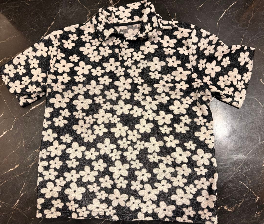 seventytwo_clubhouse ゴルフシャツ 花柄L ポロシャツ