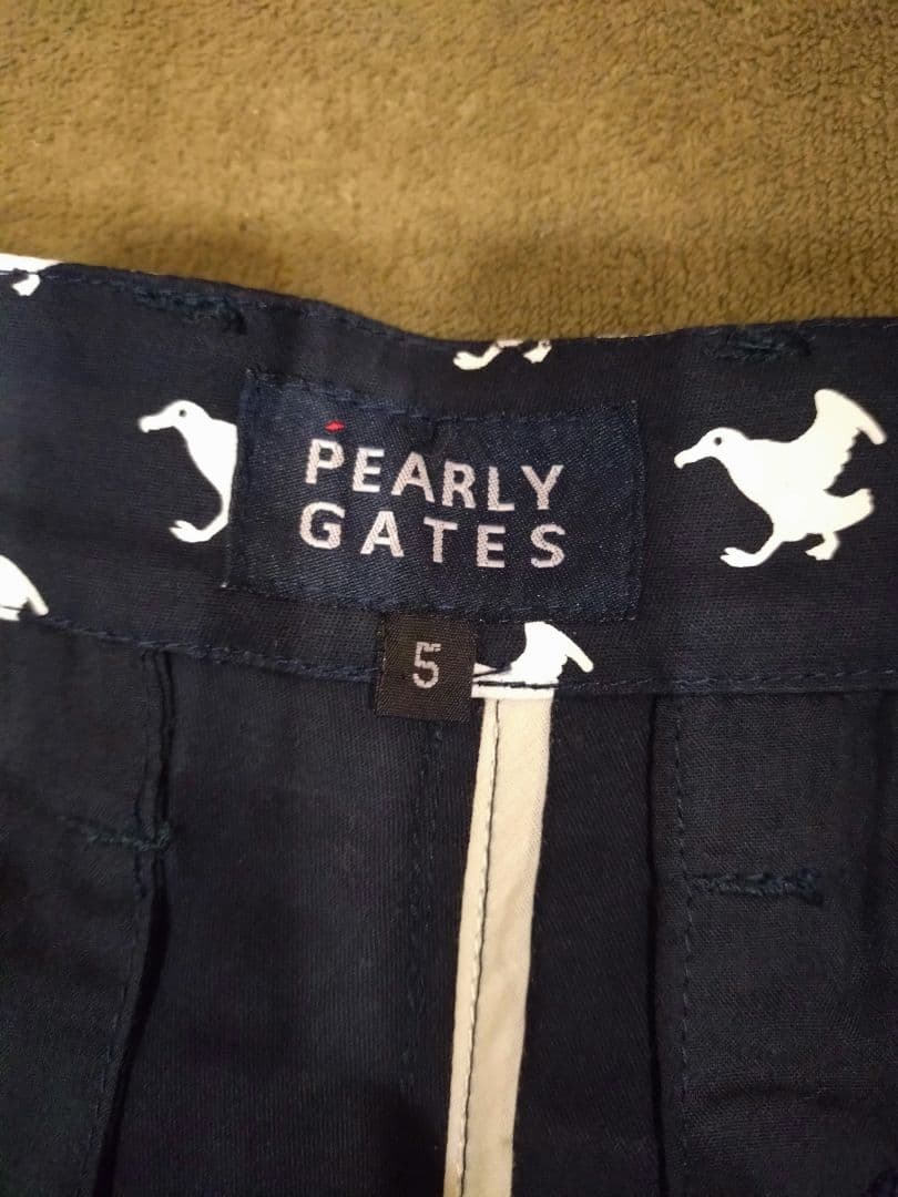 PEARLY GATES ネイビーパンツ カモメ 5 新品 裾未補正